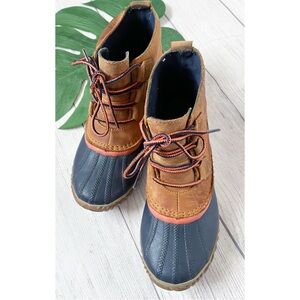 Sorel navy blue duck boots sz 8
